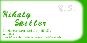 mihaly spiller business card